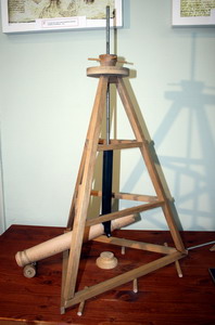 La colonna fissata all'elevatore
