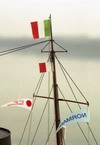 bandiera di pilota a bordo a riva